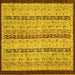 Square Abstract Yellow Modern Rug, abs3043yw