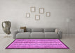 Machine Washable Abstract Purple Modern Area Rugs in a Living Room, wshabs3043pur