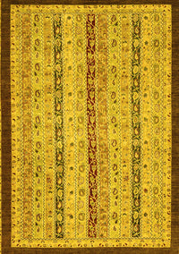 Abstract Yellow Modern Rug, abs3043yw