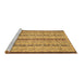 Sideview of Machine Washable Abstract Brown Modern Rug, wshabs3043brn