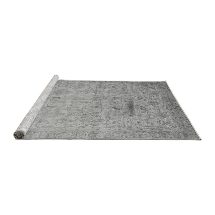 Sideview of Machine Washable Oriental Gray Traditional Rug, wshabs3044gry