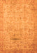 Machine Washable Oriental Orange Traditional Area Rugs, wshabs3044org