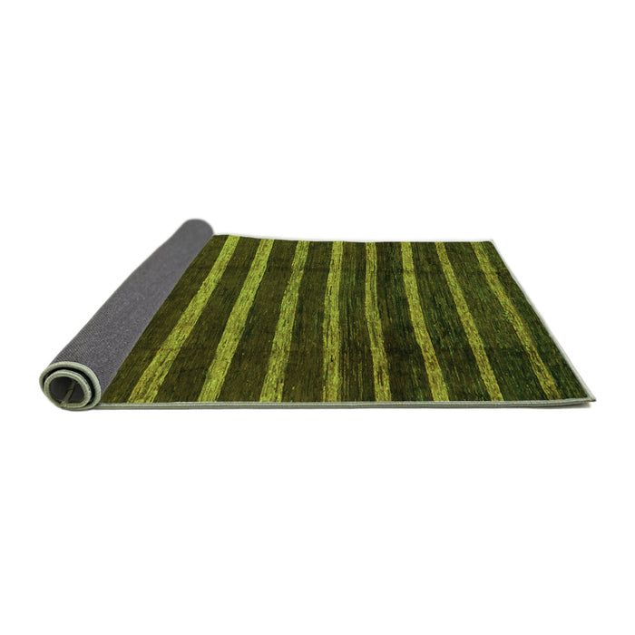 Sideview of Abstract Green Modern Rug, abs3045grn