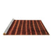 Sideview of Machine Washable Abstract Brown Modern Rug, wshabs3045brn