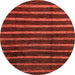 Round Abstract Red Modern Rug, abs3045