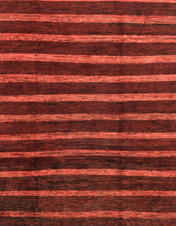 Machine Washable Abstract Red Rug, wshabs3045