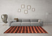 Machine Washable Abstract Brown Modern Rug in a Living Room,, wshabs3045brn