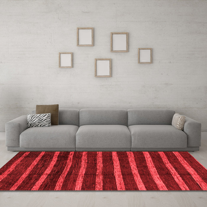 Modern Red Washable Rugs