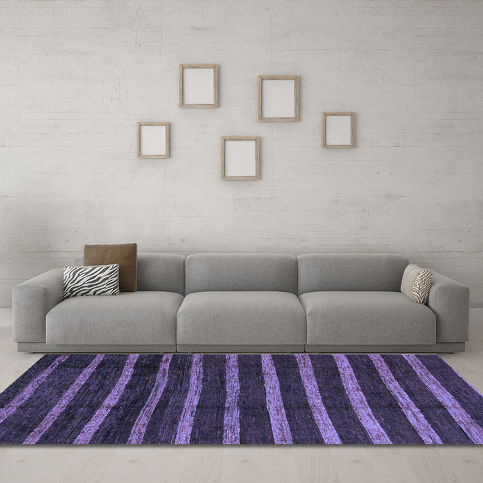 Machine Washable Abstract Blue Modern Rug in a Living Room, wshabs3045blu