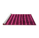 Sideview of Machine Washable Abstract Pink Modern Rug, wshabs3045pnk