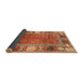 Sideview of Abstract Red Oriental Rug, abs3046