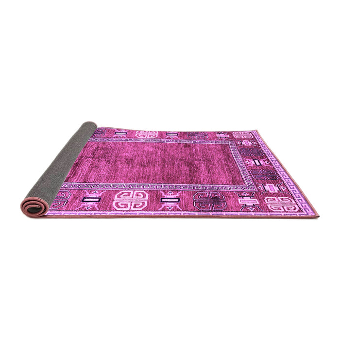 Sideview of Oriental Purple Modern Rug, abs3046pur