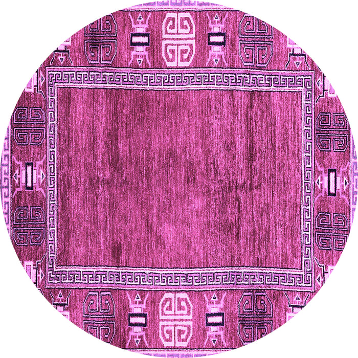 Round Oriental Purple Modern Rug, abs3046pur