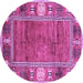 Round Oriental Purple Modern Rug, abs3046pur