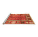 Machine Washable Oriental Orange Modern Area Rugs, wshabs3046org