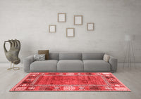 Machine Washable Oriental Red Modern Rug, wshabs3046red