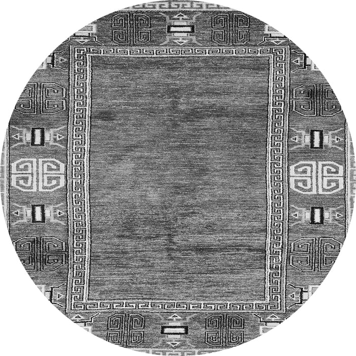 Round Oriental Gray Modern Rug, abs3046gry