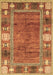 Machine Washable Oriental Brown Modern Rug, wshabs3046brn