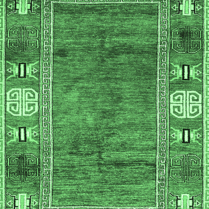 Machine Washable Oriental Emerald Green Modern Area Rugs, wshabs3046emgrn