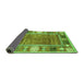 Sideview of Oriental Green Modern Rug, abs3046grn