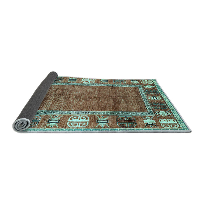 Sideview of Oriental Light Blue Modern Rug, abs3046lblu
