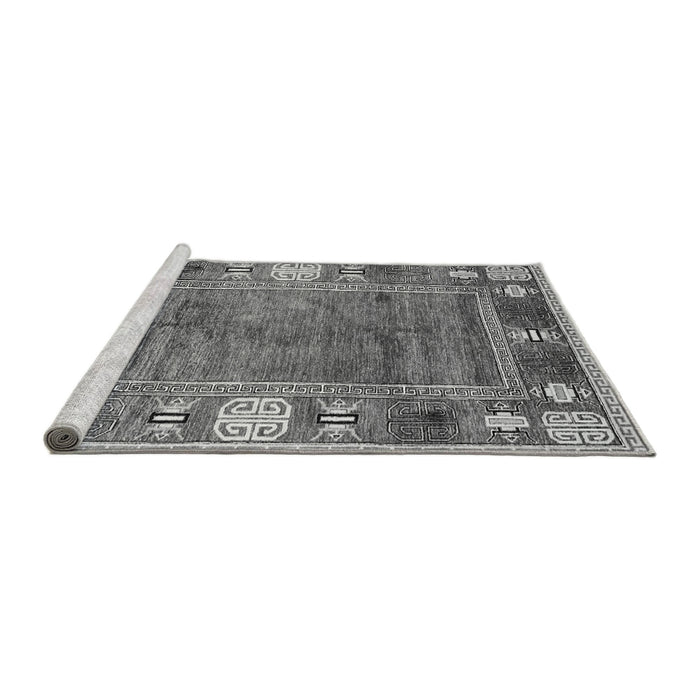 Sideview of Machine Washable Oriental Gray Modern Rug, wshabs3046gry