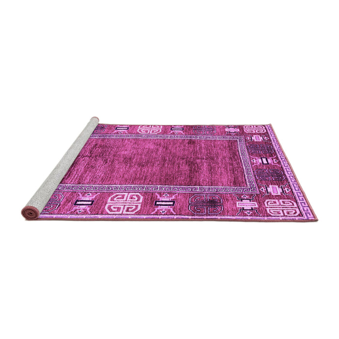 Sideview of Machine Washable Oriental Purple Modern Area Rugs, wshabs3046pur