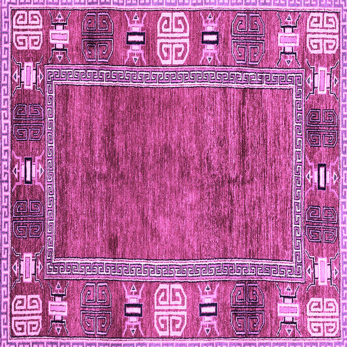 Square Machine Washable Oriental Purple Modern Area Rugs, wshabs3046pur