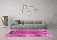 Machine Washable Oriental Purple Modern Rug, wshabs3046pur