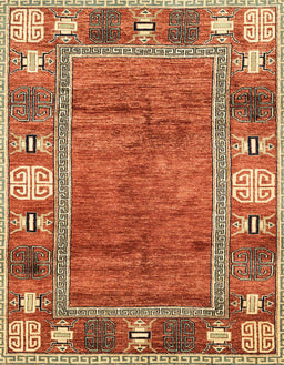 Machine Washable Abstract Red Rug, wshabs3046