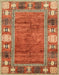 Machine Washable Abstract Red Rug, wshabs3046