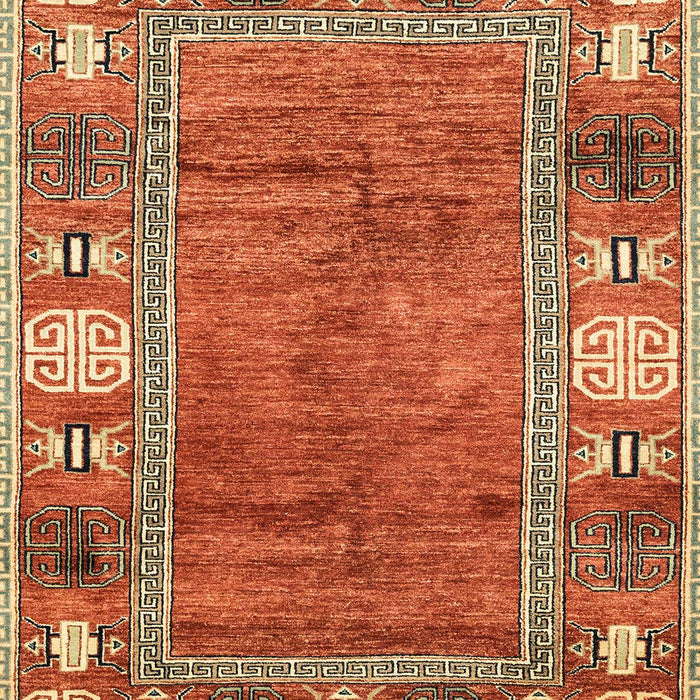 Machine Washable Abstract Red Rug, wshabs3046