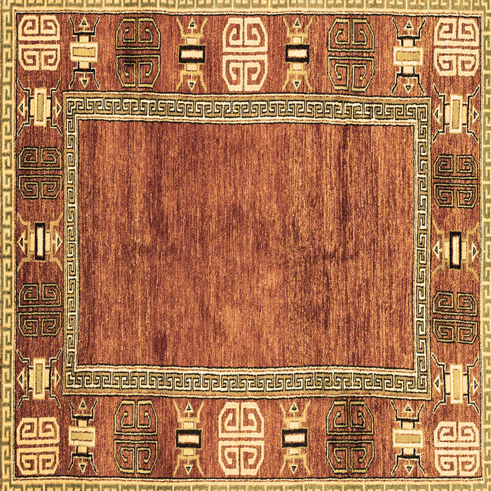 Square Oriental Brown Modern Rug, abs3046brn