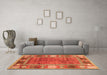 Machine Washable Oriental Orange Modern Area Rugs in a Living Room, wshabs3046org