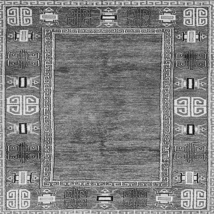 Square Machine Washable Oriental Gray Modern Rug, wshabs3046gry