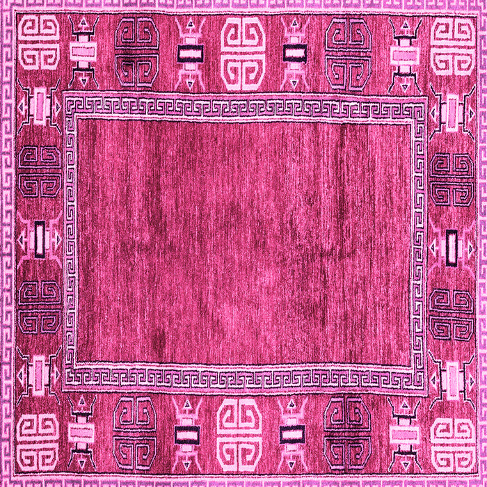 Square Oriental Pink Modern Rug, abs3046pnk