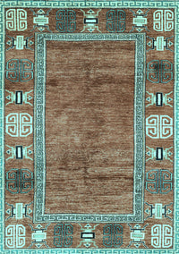 Oriental Light Blue Modern Rug, abs3046lblu