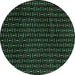 Round Oriental Turquoise Modern Rug, abs3047turq