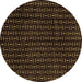 Round Machine Washable Oriental Brown Modern Rug, wshabs3047brn