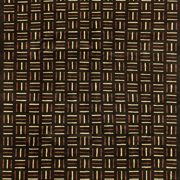 Machine Washable Abstract Red Brown Rug, wshabs3047