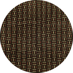 Round Machine Washable Abstract Red Brown Rug, wshabs3047