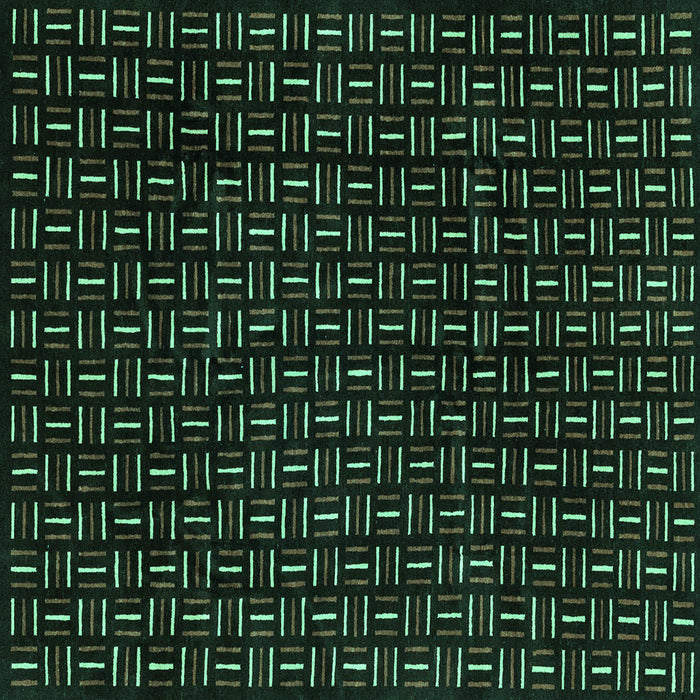 Square Machine Washable Oriental Turquoise Modern Area Rugs, wshabs3047turq