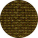 Round Machine Washable Oriental Yellow Modern Rug, wshabs3047yw