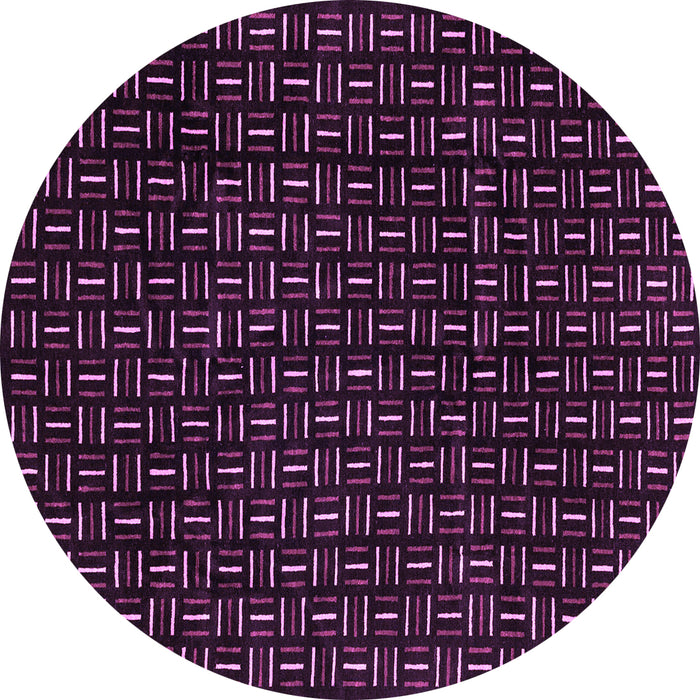 Round Machine Washable Oriental Purple Modern Area Rugs, wshabs3047pur