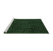 Sideview of Machine Washable Oriental Emerald Green Modern Area Rugs, wshabs3047emgrn