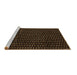 Sideview of Machine Washable Oriental Brown Modern Rug, wshabs3047brn