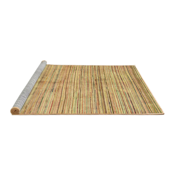 Sideview of Machine Washable Abstract Chocolate Brown Rug, wshabs3048