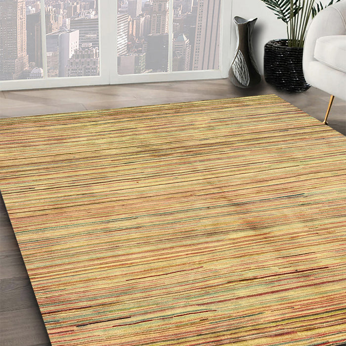 Machine Washable Abstract Chocolate Brown Rug in a Family Room, wshabs3048