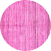 Round Oriental Pink Modern Rug, abs3048pnk