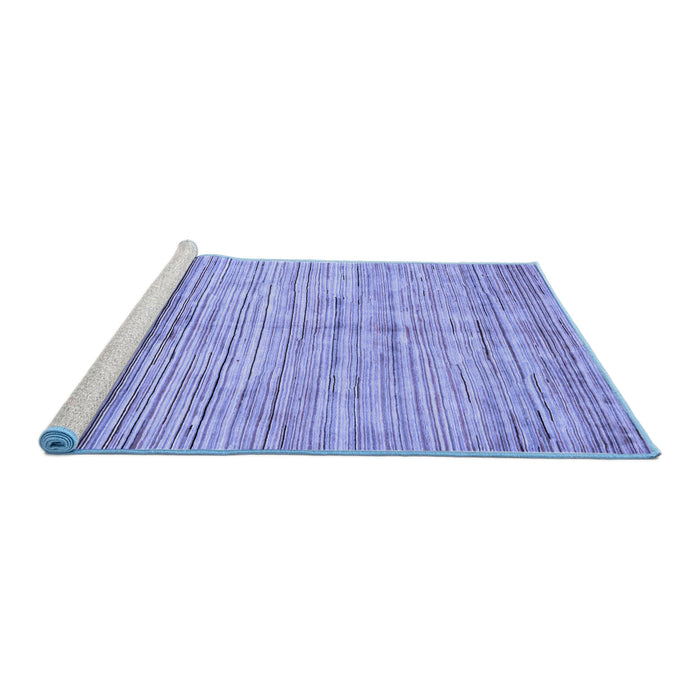 Sideview of Machine Washable Oriental Blue Modern Rug, wshabs3048blu
